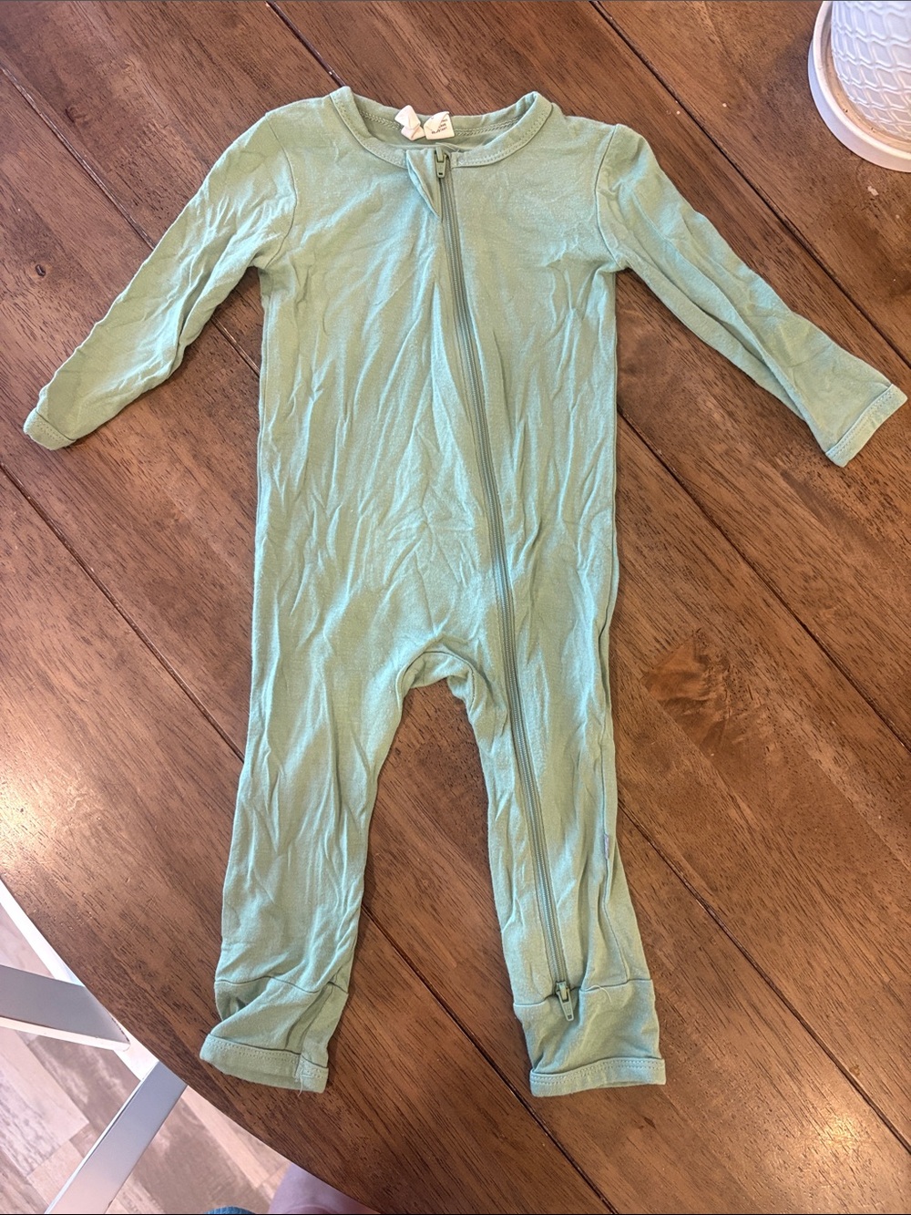 Kyte Baby Bamboo Sage Green Zippered Romper. EUC. Size: 6-12 months.